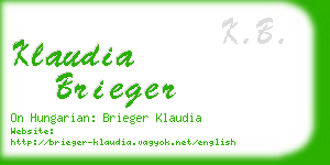 klaudia brieger business card